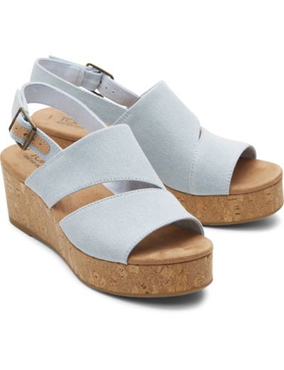 Buckle Ankle Strap Wedge Sandals